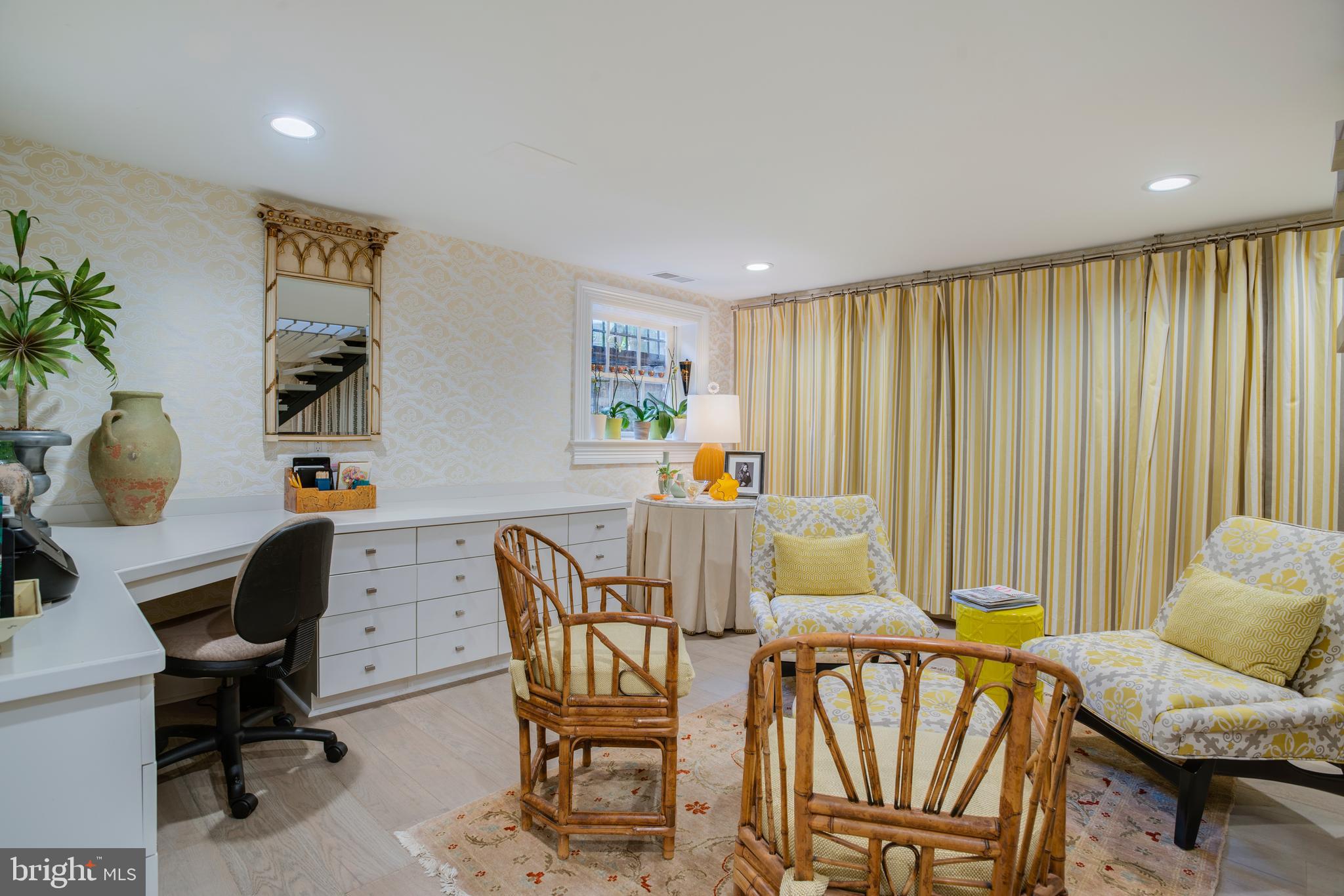 3218 Volta Place Northwest Washington, DC 20007 - Photo 25 of 30 Designer Office with Portiere Hidden Cubbies