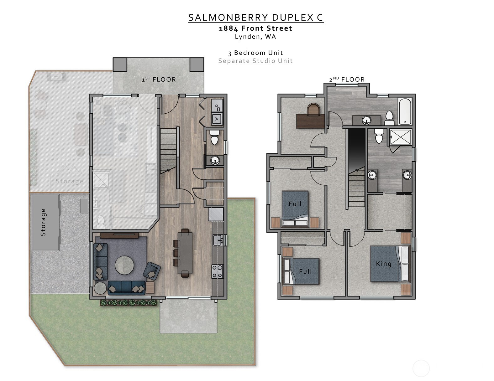 1884 Front Street, Unit A Lynden, WA 98264 - Photo 35 of 35 a picture of a floor plan