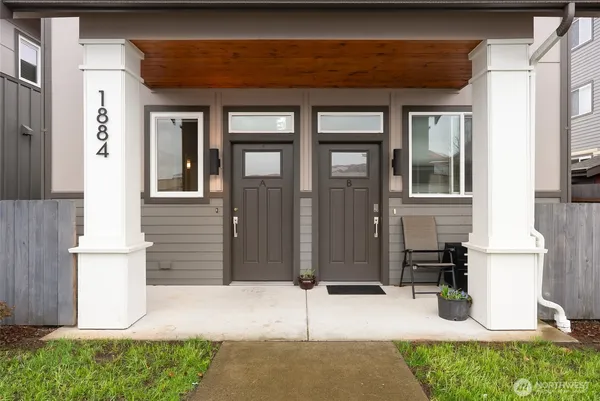 a front view of a house