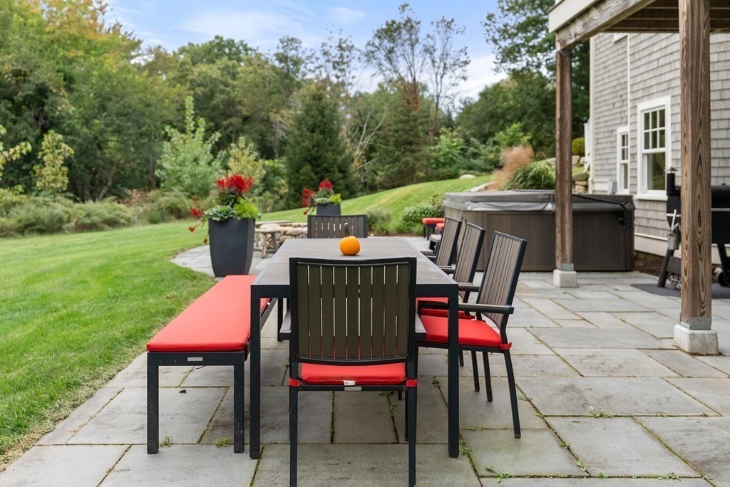 4 Fields Lane Wayland, MA 01778 - Photo 33 of 39 a view of chairs and tables in the patio