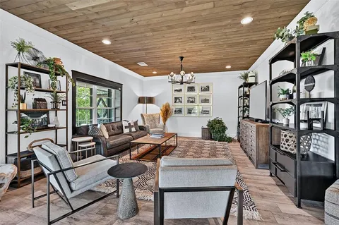 a outdoor space with lots of tables and chairs