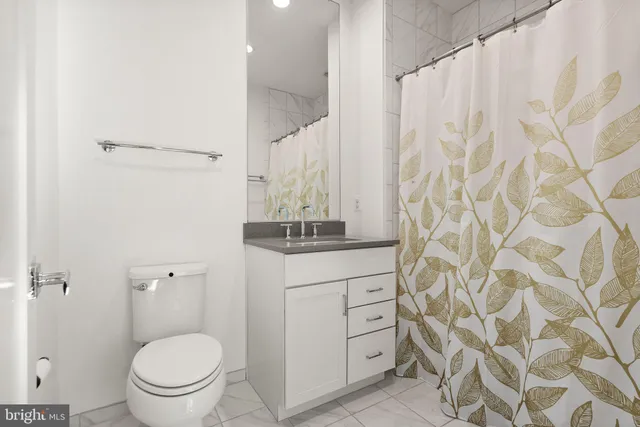 front view of a building with a street