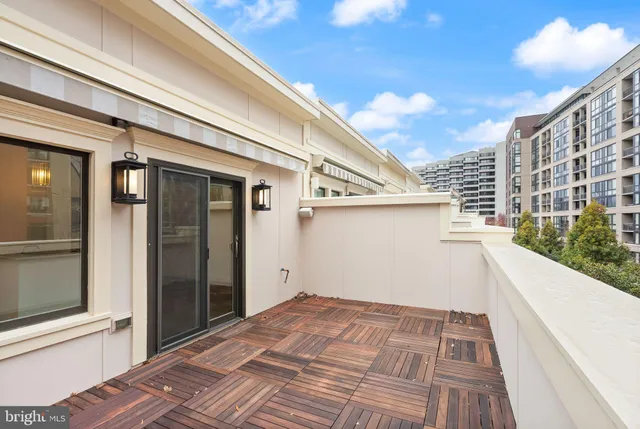 a view of a large building with many windows