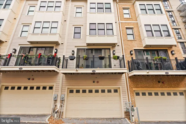 a view of a garden with a bench