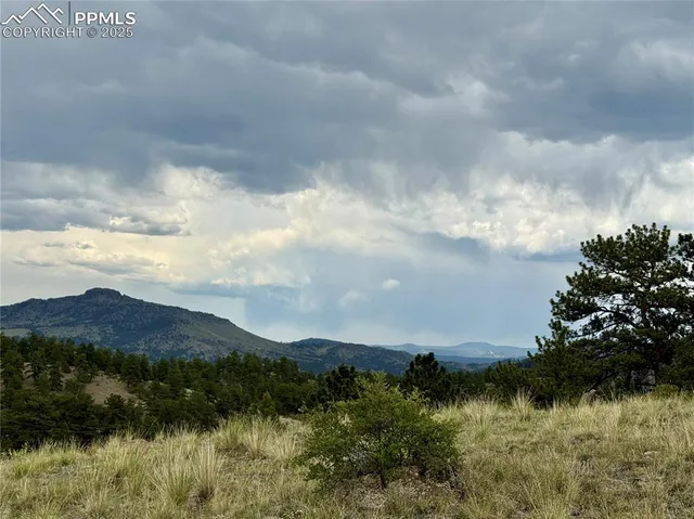 a view of city and mountain