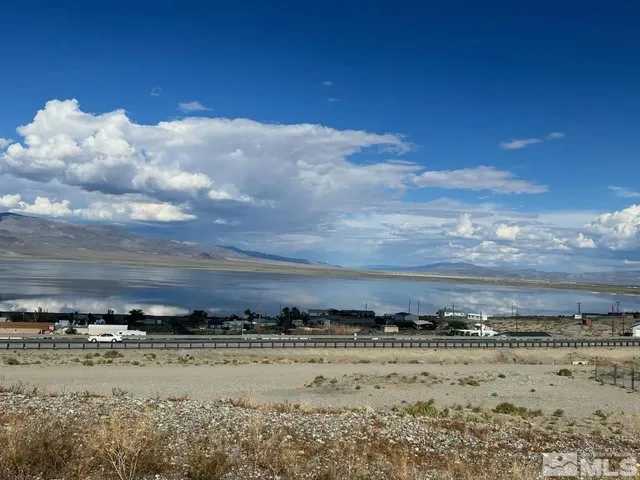 a view of a beach and a city