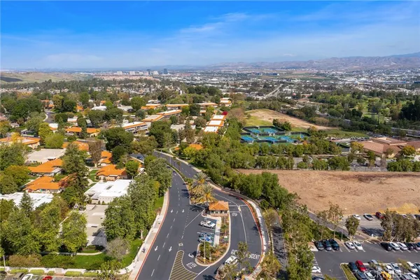 a view of a golf course with a big yard