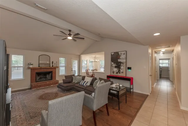 a outdoor living space with furniture