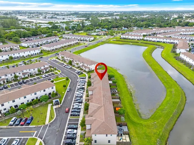 an aerial view of a city