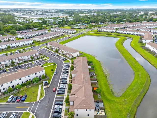 an aerial view of a city