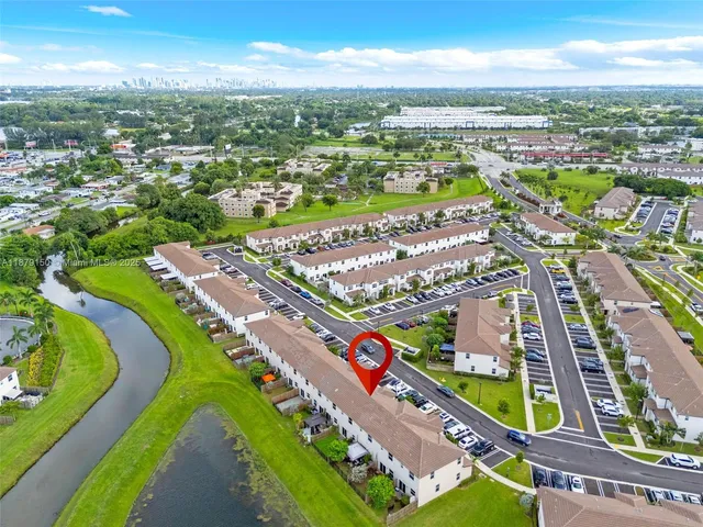 an aerial view of a city