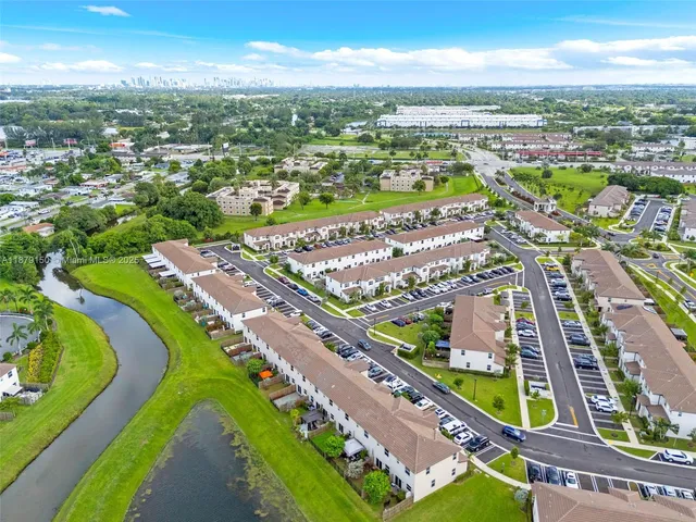 an aerial view of a city