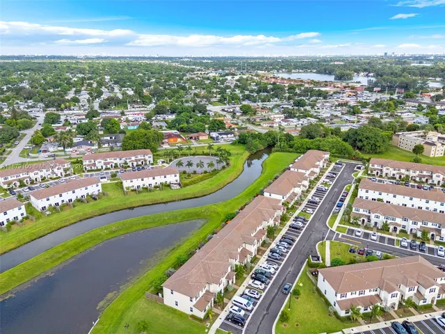 an aerial view of multiple houses