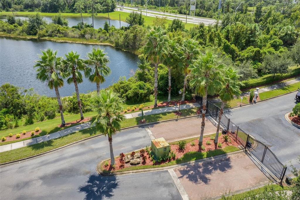 2541 Teton Stone Run Orlando, FL 32828 - Photo 69 of 82 an aerial view of a garden with a lake view