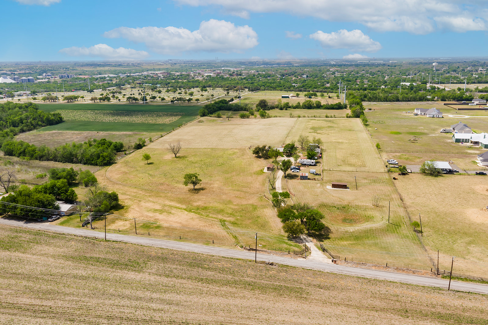 1001 Gravel Pit Road Taylor, TX 76574 - Photo 35 of 38 Aerial view of sparsely populated area featuring extensive farmland