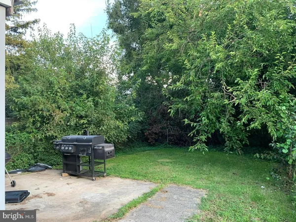 a view of backyard with green space