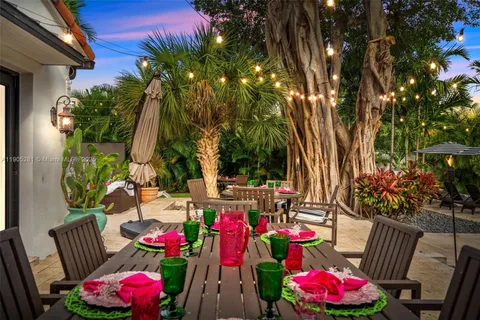 a house view with a garden space