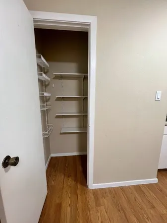 a view of a walk in closet