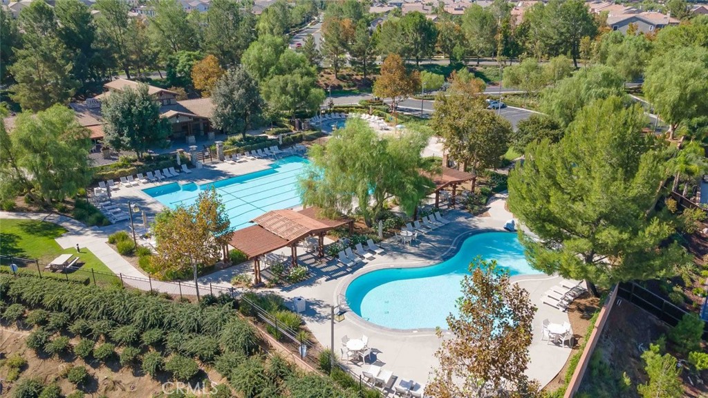 25451 Jack Rabbit Lane Corona, CA 92883 - Photo 74 of 75 an aerial view of residential house with outdoor space and swimming pool