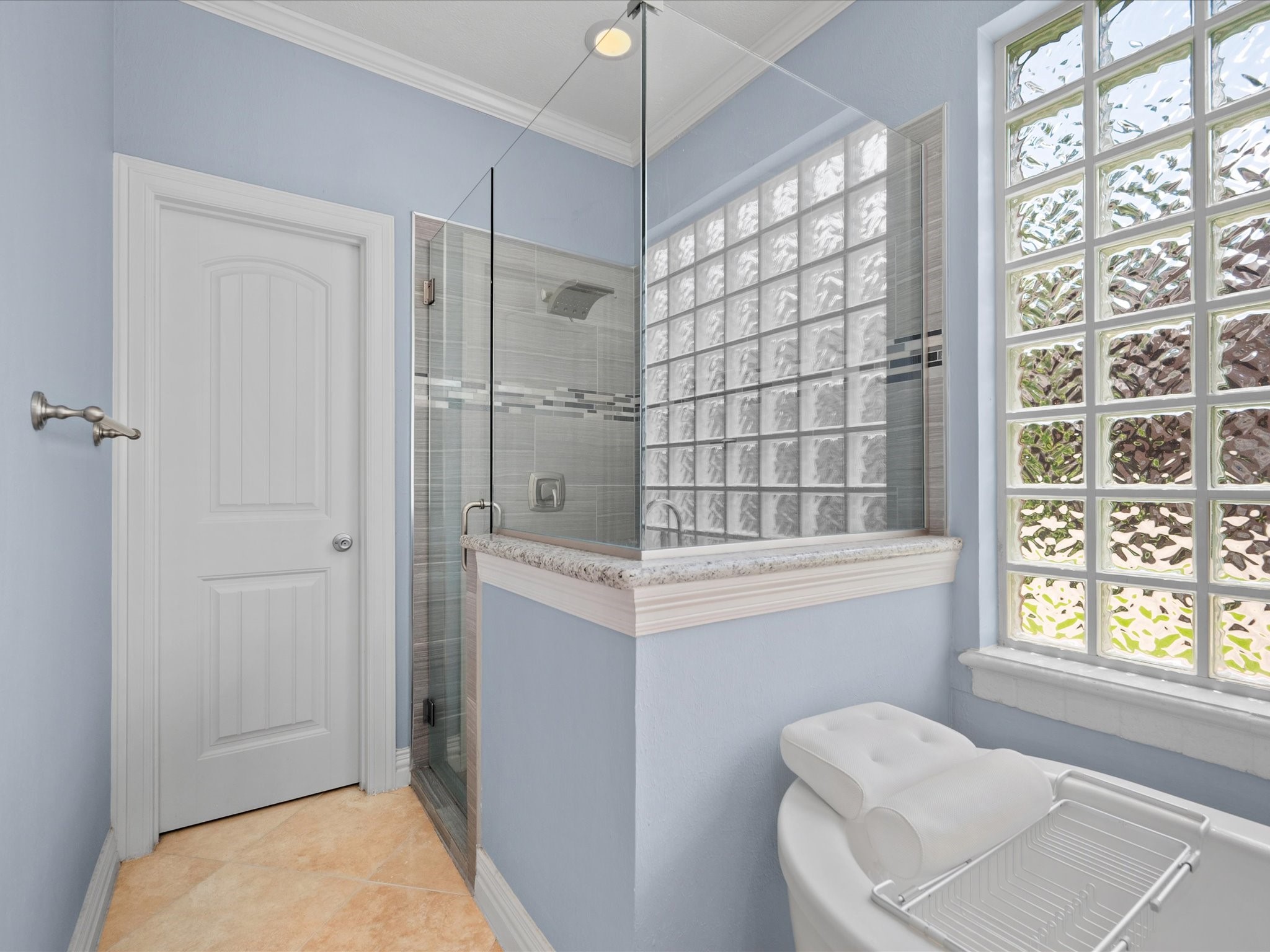 16123 Lafone Drive Spring, TX 77379 - Photo 22 of 47 The separate shower enhances the primary bath retreat, offering a comfortable and convenient space to begin and end each day.