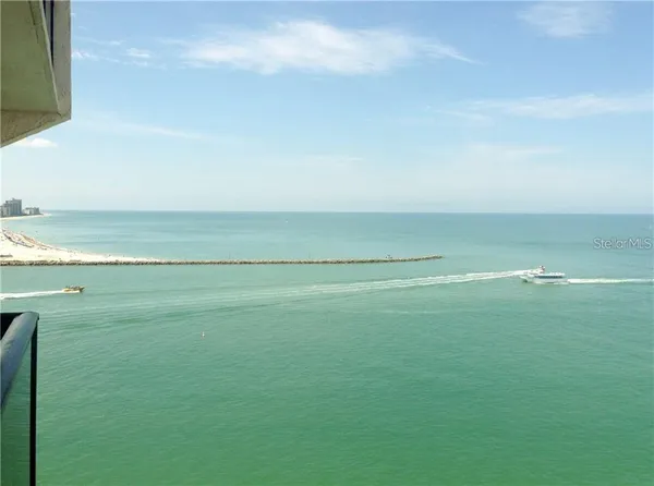 a view of an ocean beach