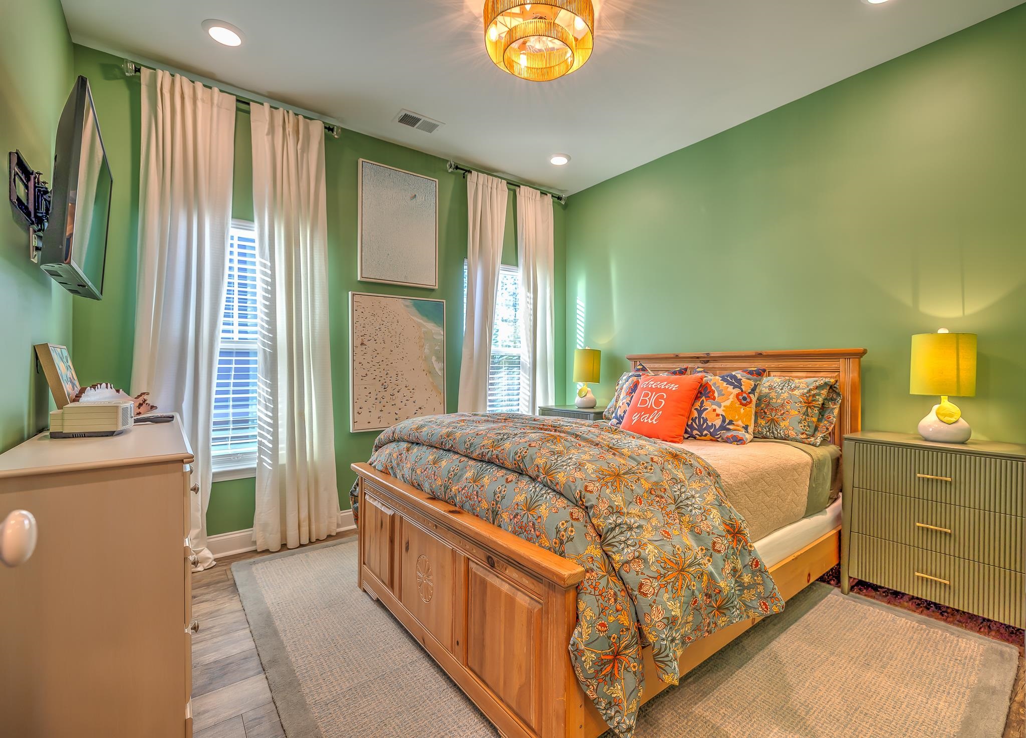 2488 Goldfinch Drive Myrtle Beach, SC 29577 - Photo 26 of 38 Bedroom with light wood-style flooring and recessed lighting