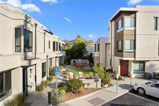 an aerial view of multiple house