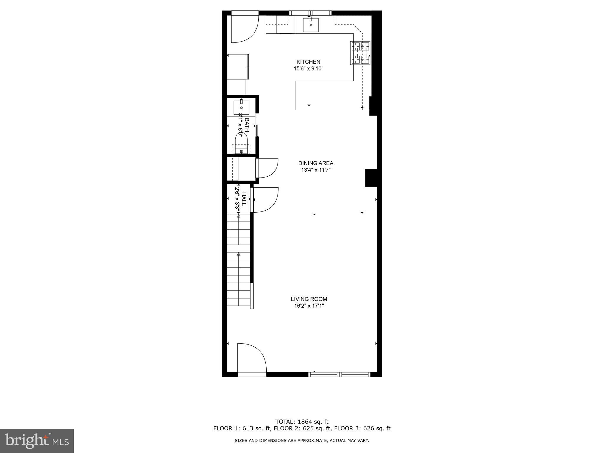 806 Decatur Street Northwest Washington, DC 20011 - Photo 32 of 34 main level floor plan