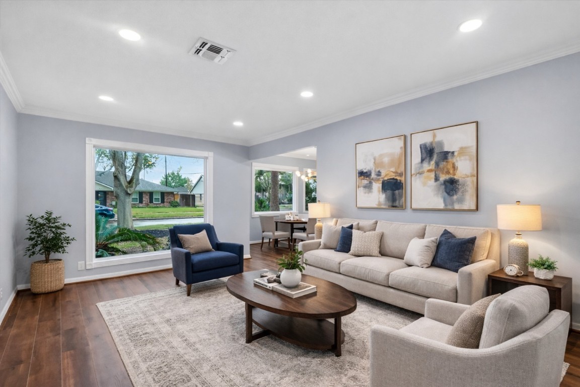 5923 Rutherglenn Drive Houston, TX 77096 - Photo 6 of 46 Formal Living Room - Staged