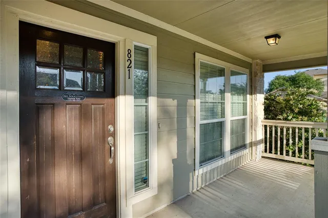 a view of front door