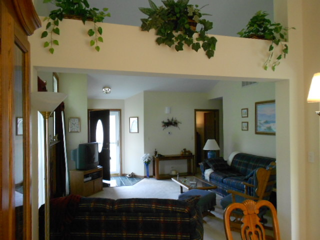 454 Prairieview Drive Oswego, IL 60543 - Photo 4 of 14 a living room with furniture flowerpot and a chandelier