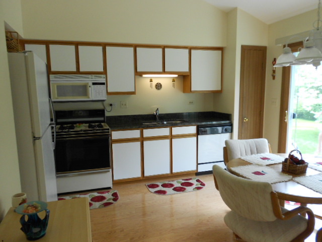 454 Prairieview Drive Oswego, IL 60543 - Photo 6 of 14 a kitchen with stainless steel appliances kitchen island granite countertop a sink and a stove