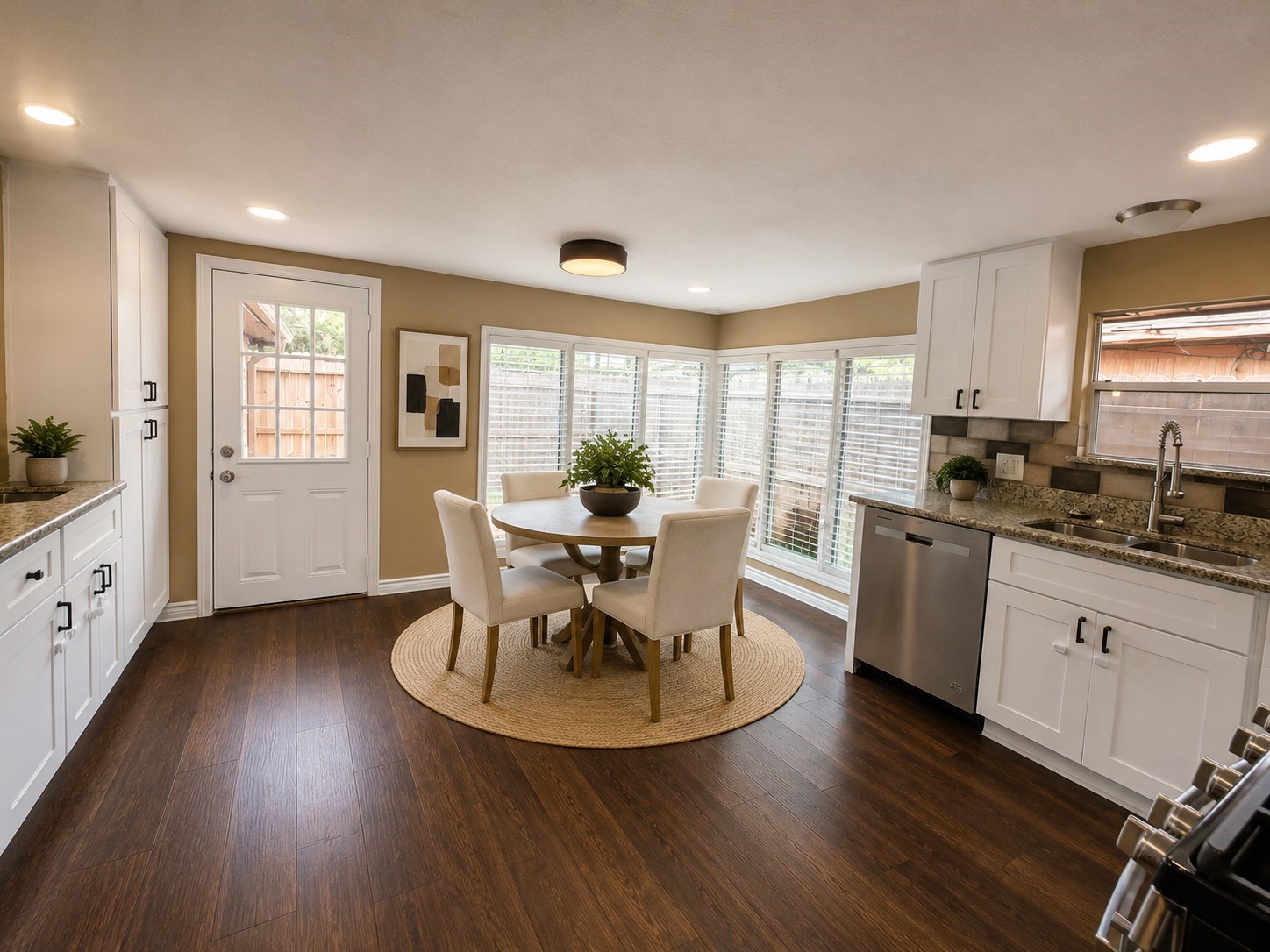4105 Rutland Street Houston, TX 77018 - Photo 12 of 34 Kitchen with S.S appliances with breakfast nook! Virtually staged