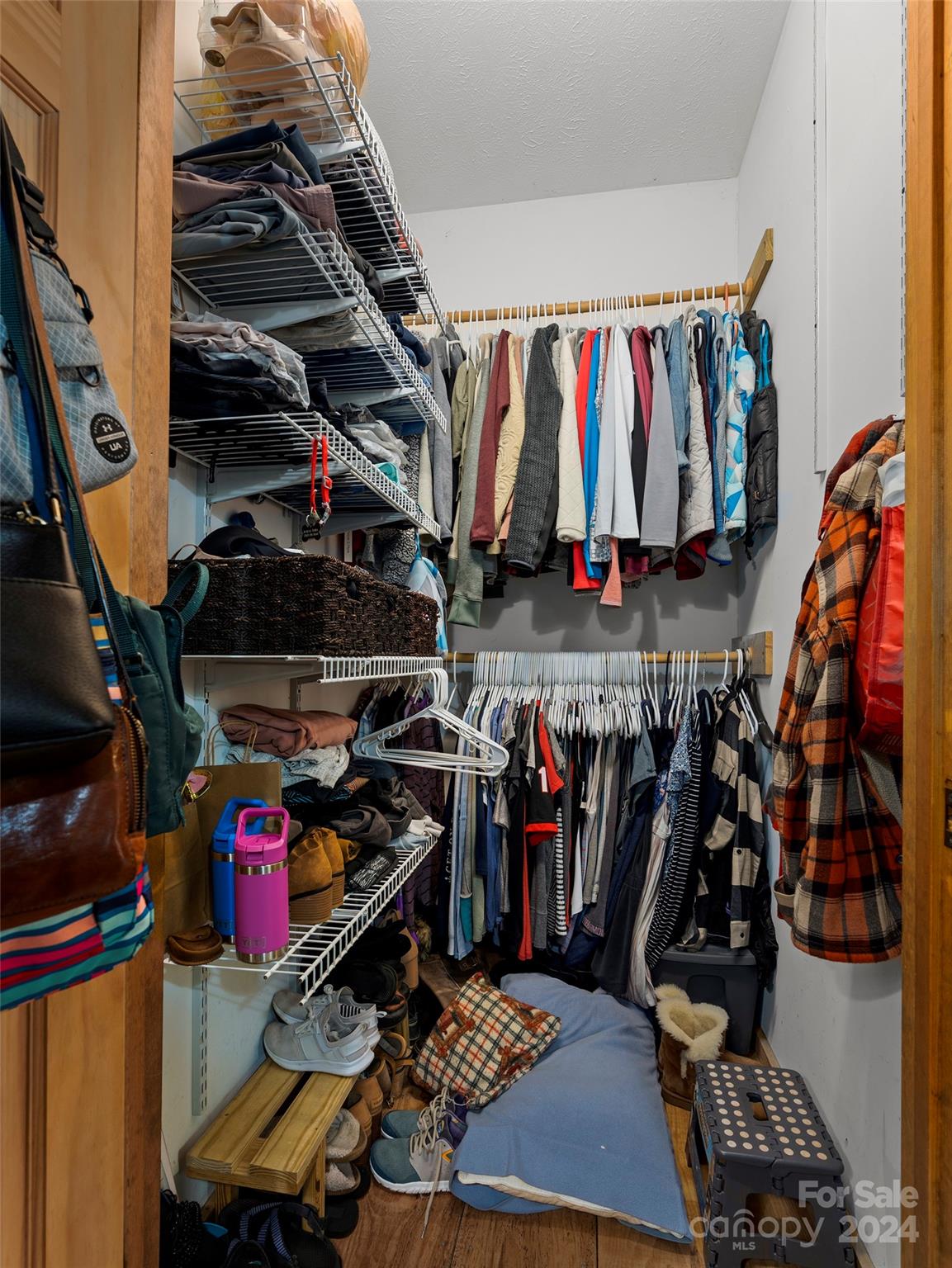 25 Dawn Valley Road Waynesville, NC 28785 - Photo 19 of 46 a view of walk in closet with clothes and shoes