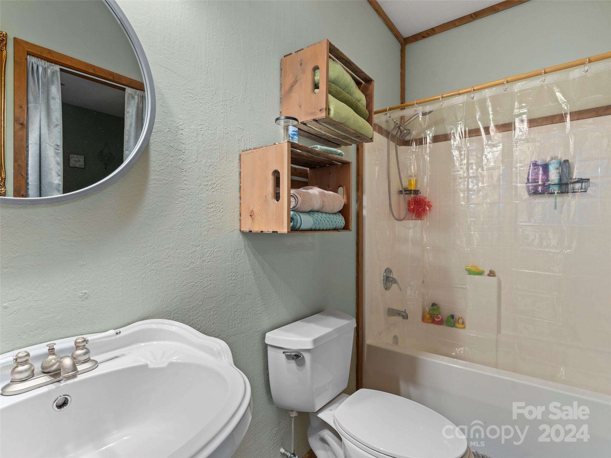 25 Dawn Valley Road Waynesville, NC 28785 - Photo 22 of 46 a bathroom with a toilet and a sink