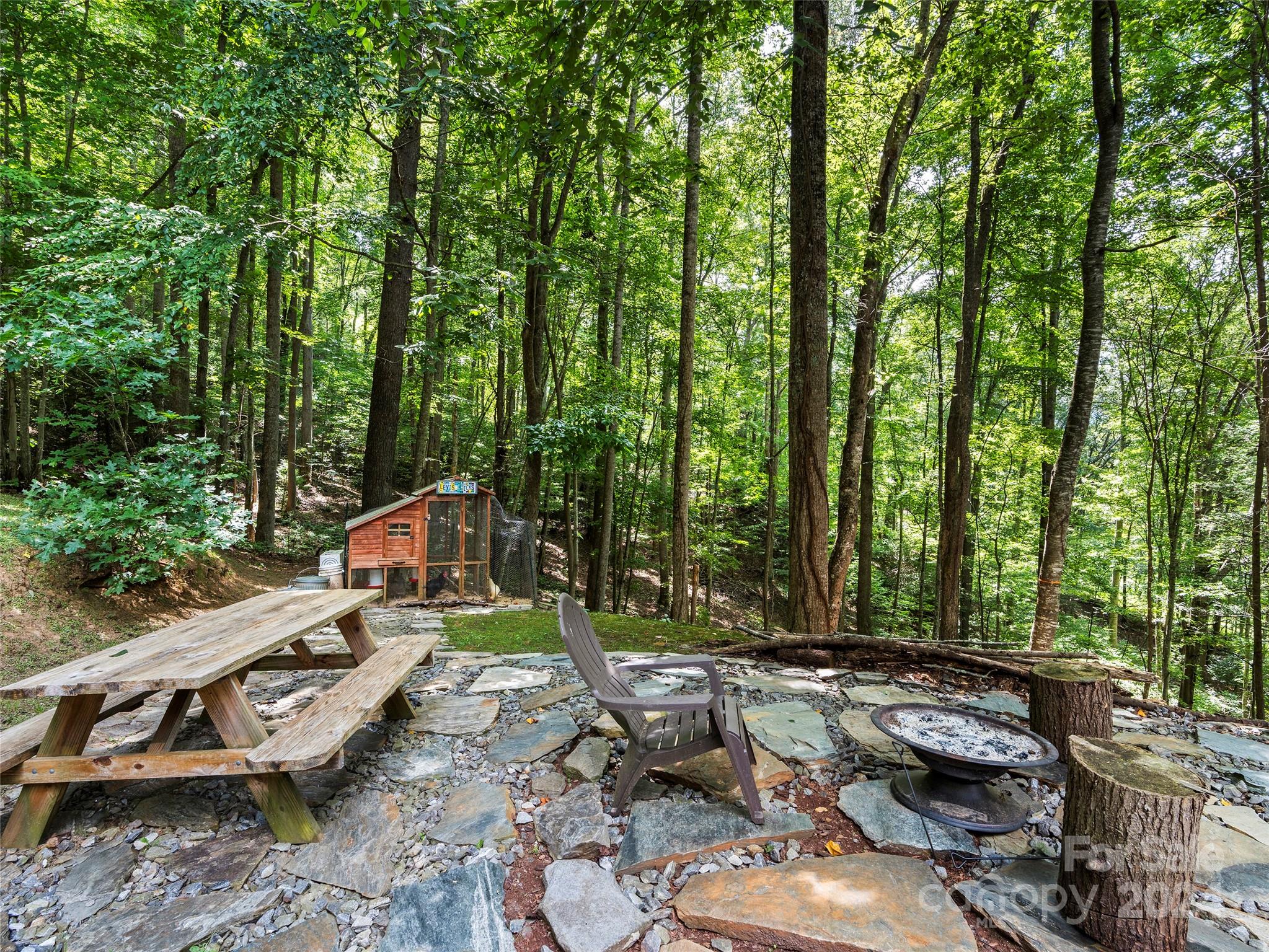 25 Dawn Valley Road Waynesville, NC 28785 - Photo 40 of 46 a view of a small house with yard and sitting area