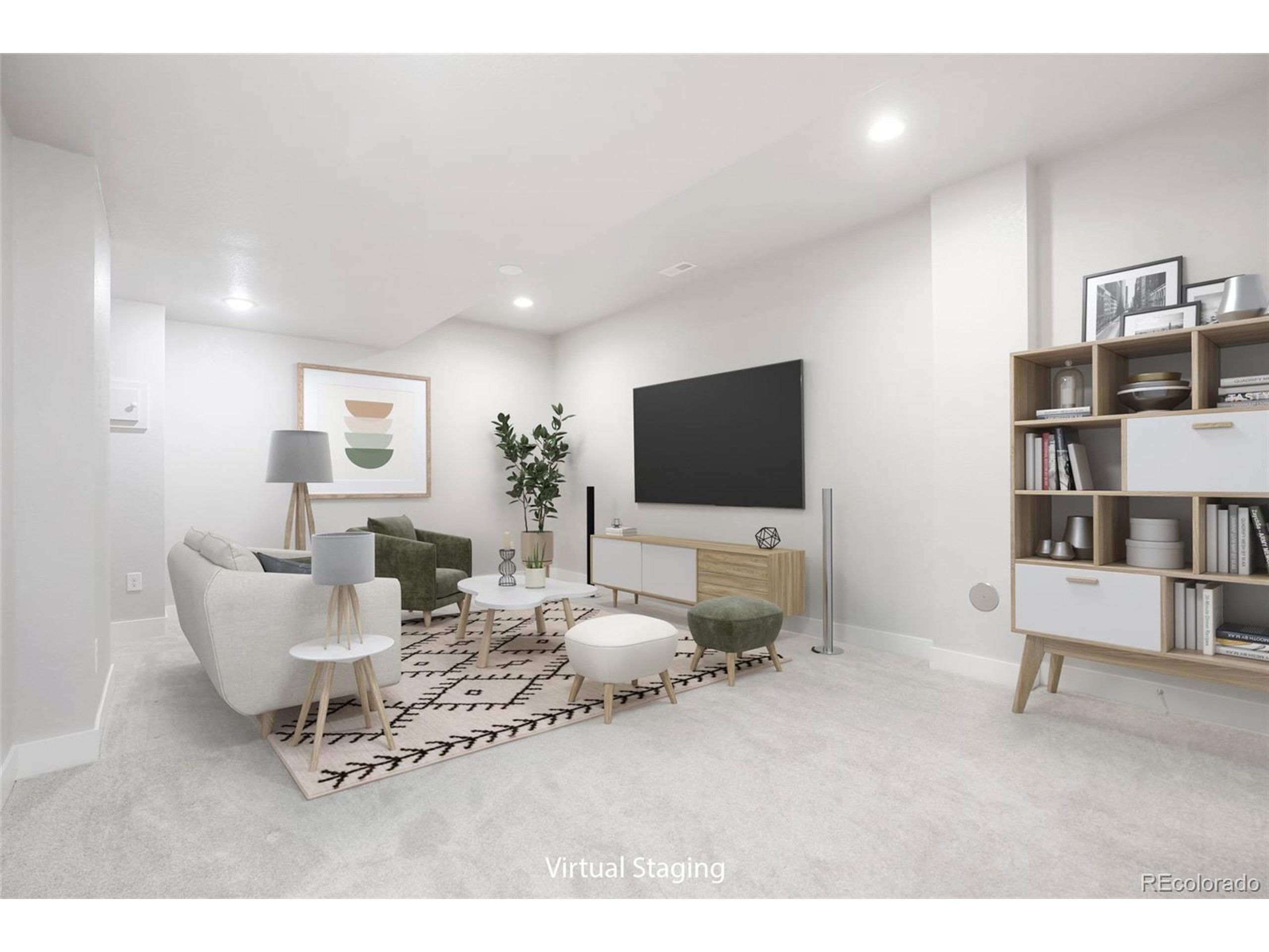 20968 East 60th Place Aurora, CO 80019 - Photo 29 of 50 a living room with furniture and a flat screen tv