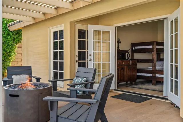 a bedroom with a bed and dresser