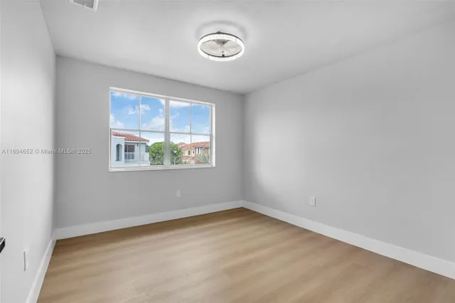 an empty room with a window