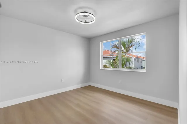 an empty room with a window