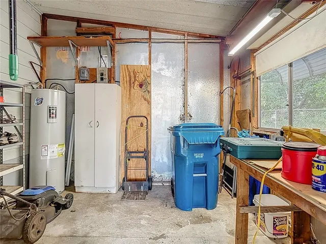 an aerial view of a backyard