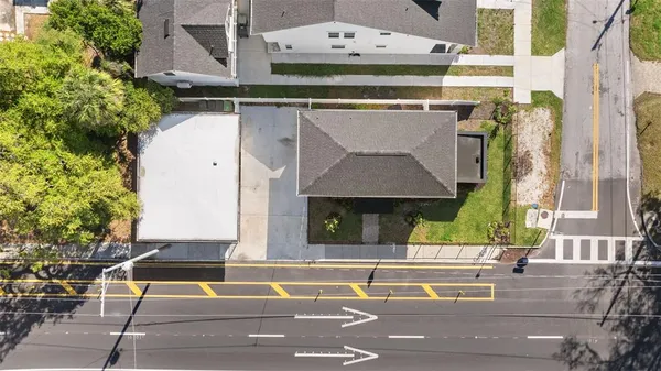 a view of building with street