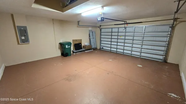 a view of a garage
