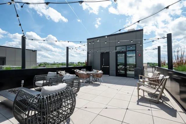 a front view of a building