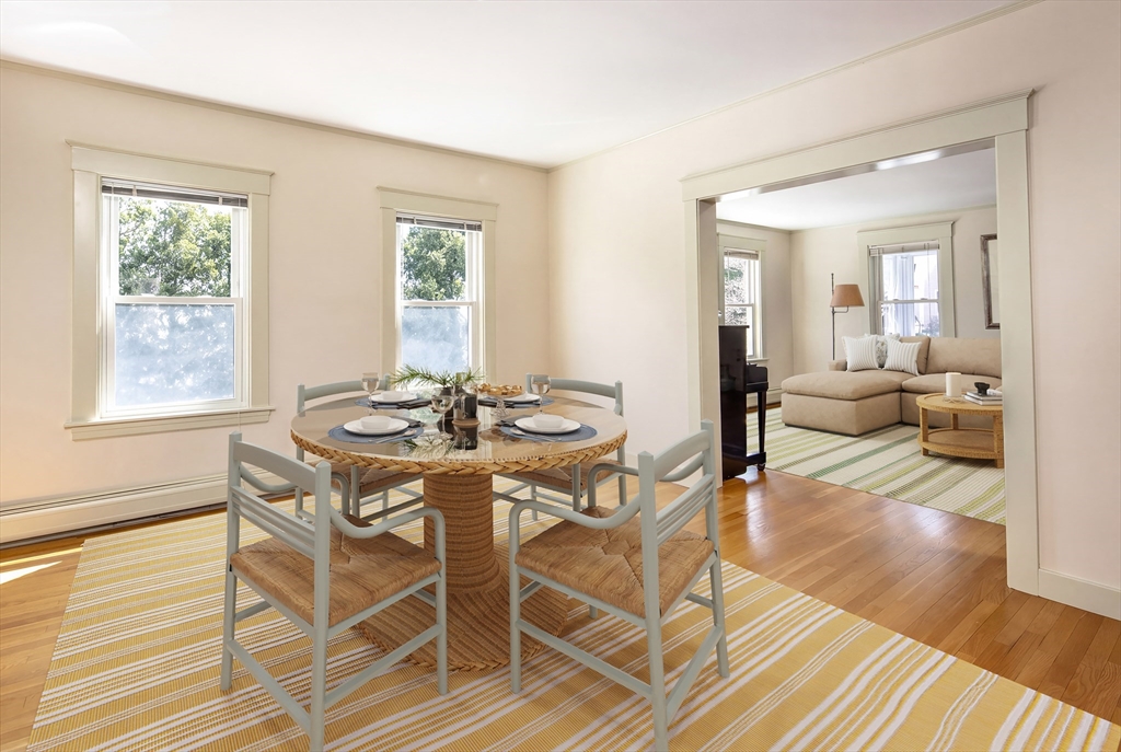 329 Front Street Marion, MA 02738 - Photo 15 of 42 a view of a dining room with furniture and wooden floor