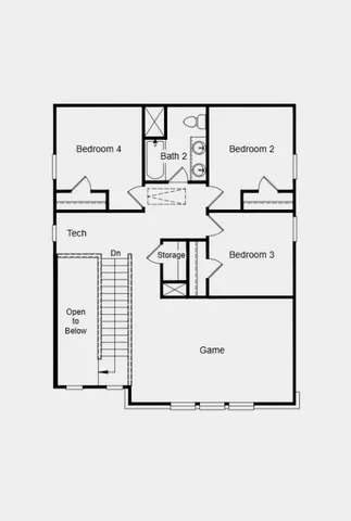 an aerial view of a house with outdoor space