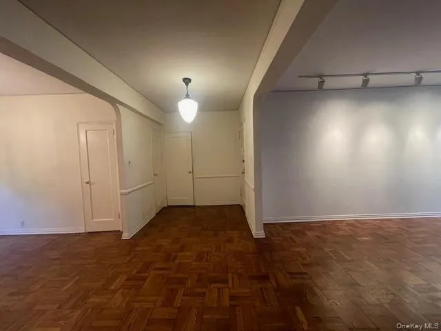 a view of a room with an empty space