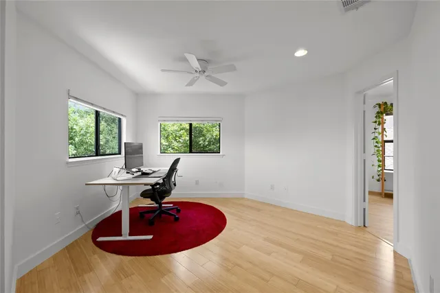 a workspace with a window