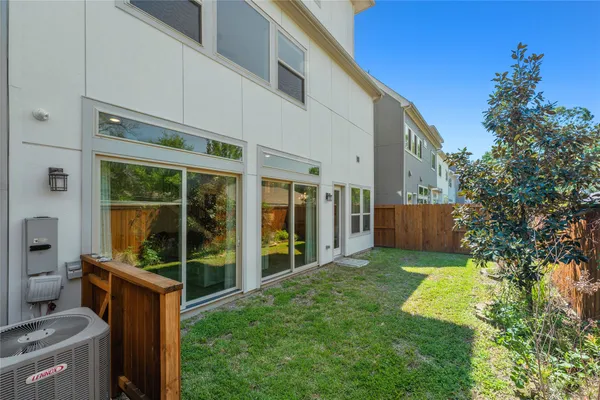 an aerial view of residential building with outdoor space