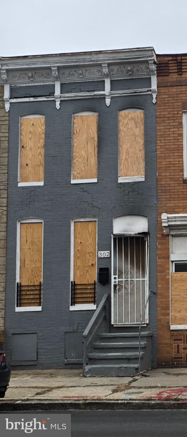 a front view of a house